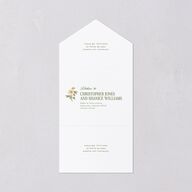 Floral Vintage Lattice All-in-One Wedding Invitations Champagne Signature Light Both Recipient and Return Addresses No