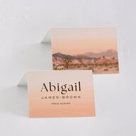 Desert Cactus Place Cards Peach Fuzz Signature