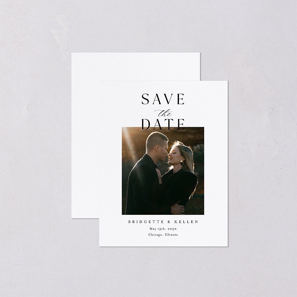 Timeless Typography Save the Date Petite Cards — view 1