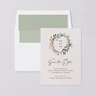 Rustic Arch Save The Date Cards Forest Signature smooth Blank No Standard