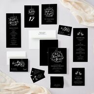 Til Death Do We Disco Wedding Invitations Licorice Signature Blank No Standard