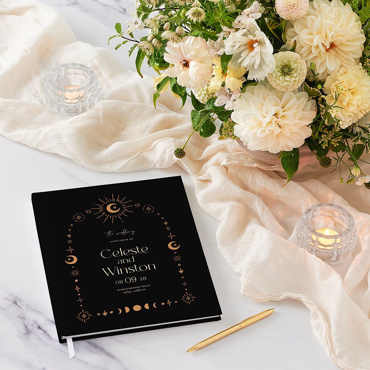 Celestial Galaxy Guest Books Midnight