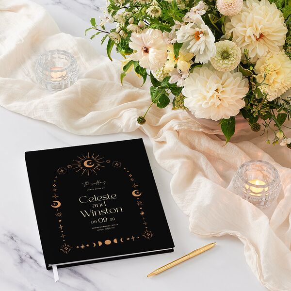 Celestial Galaxy Guest Books Midnight