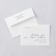 Minimal Calligraphy Wedding Invitations Midnight Signature Blank No Standard