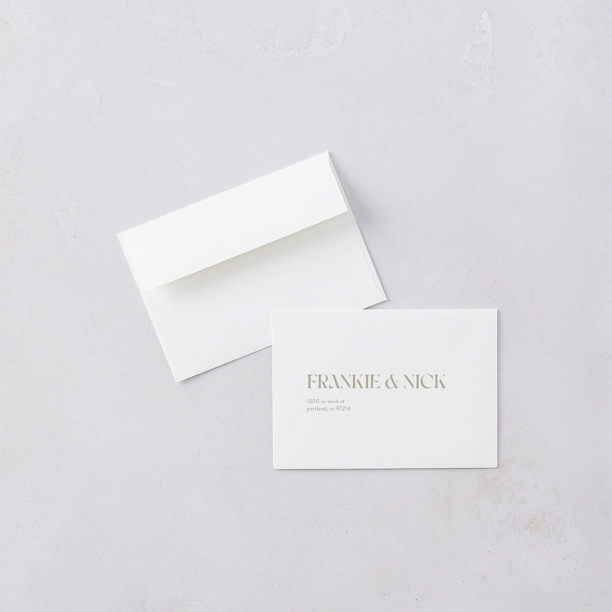 Checked Wedding Response Cards Taupe Signature Standard