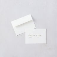 Checked Wedding Response Cards Taupe Signature Standard