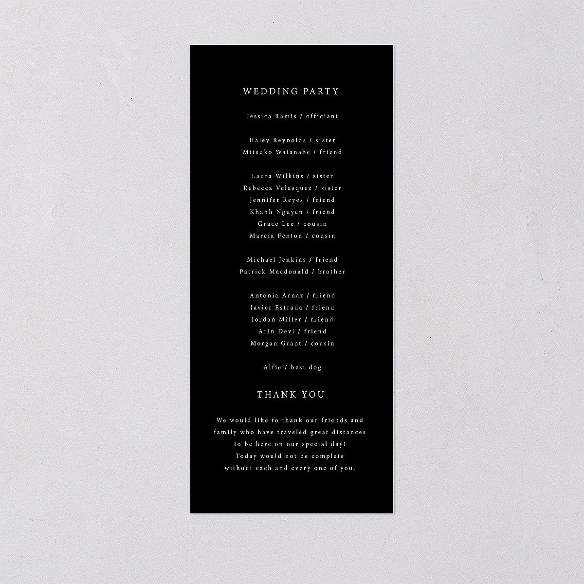 Just Love Wedding Programs Gold Licorice Signature