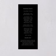 Just Love Wedding Programs Gold Licorice Signature