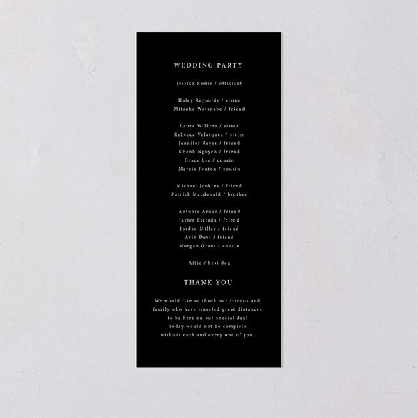 Just Love Wedding Programs Gold Licorice Signature