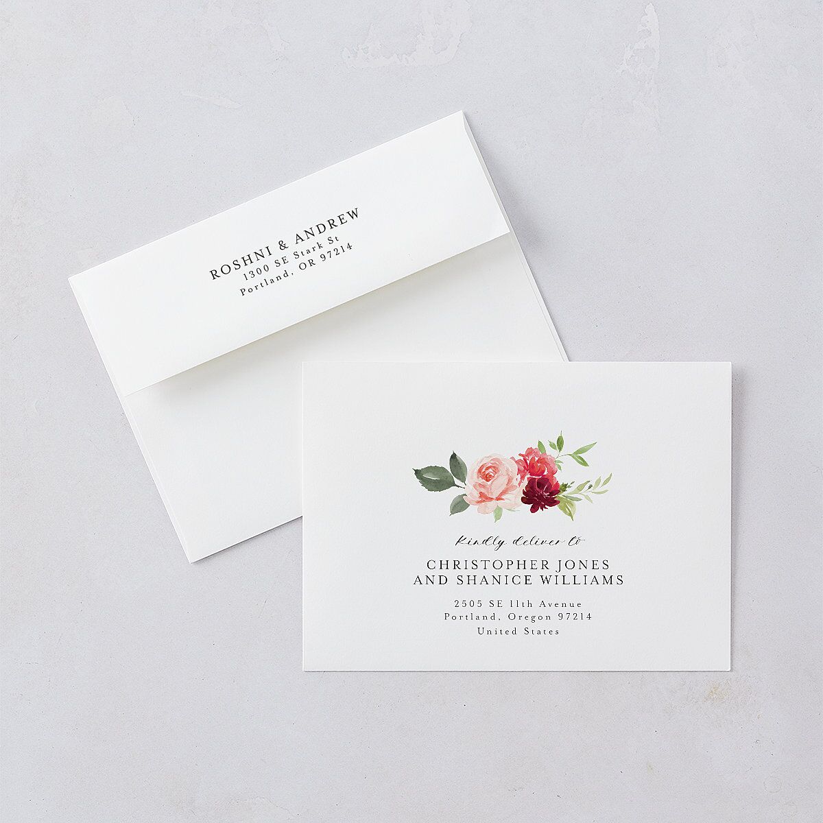 Vibrant Floral Wedding Invitations Raspberry Signature Blank No