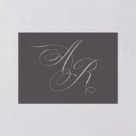 Grand Calligraphy Wedding Response Cards Medieval Grey Signature Standard