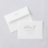 Gilded Photo Foil Wedding Invitations Gold Pure White Signature Blank No Standard