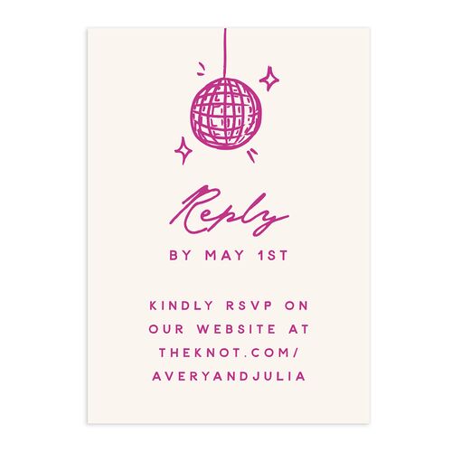 Hand Drawn Cake URL RSVP Cards Mulberry Signature Standard
