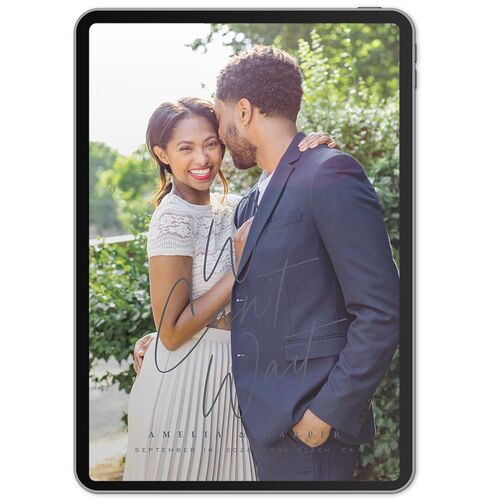 You Are Mine Digital Save the Date Cards Dark Navy Dusty Blue Lets Celebrate Standard