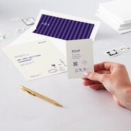 Hand Drawn Recipe QR Code RSVP Cards Sapphire Signature Standard