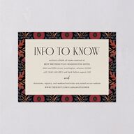 Ornate Garden Wedding Enclosure Cards Garnet Signature