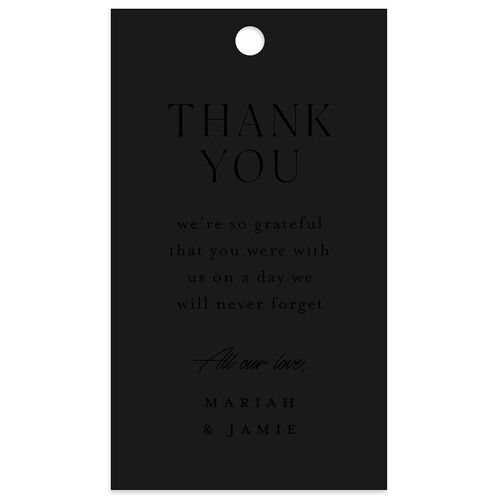 Rustic Pine Favor Gift Tags Charcoal Signature