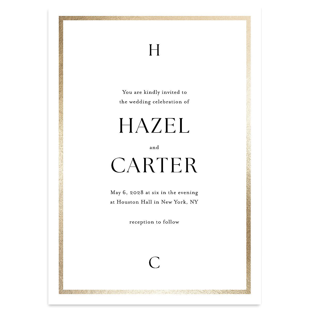 Simple Frame Wedding Invitations