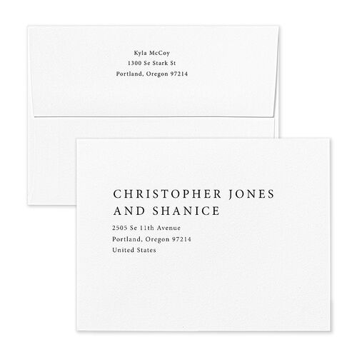Natural Palette Thank You Card Envelopes Blue Pink Cotton Return Address Signature Standard