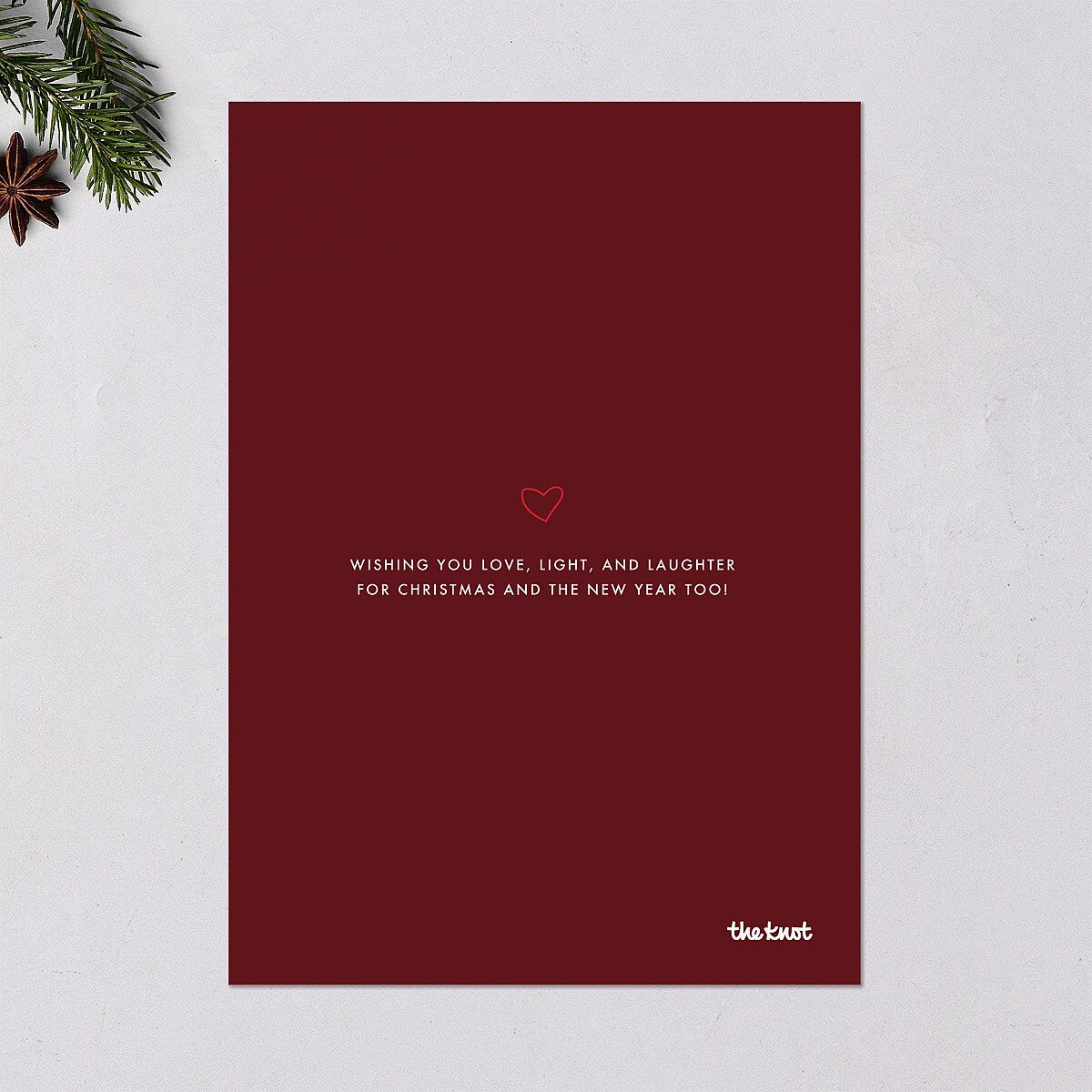 Wavy Bow Frame Foil Holiday Cards Gold Jewel Red Signature Blank Standard Portrait