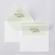 Elegant Italian Toile Euro Envelope Liners Greenery Luxe