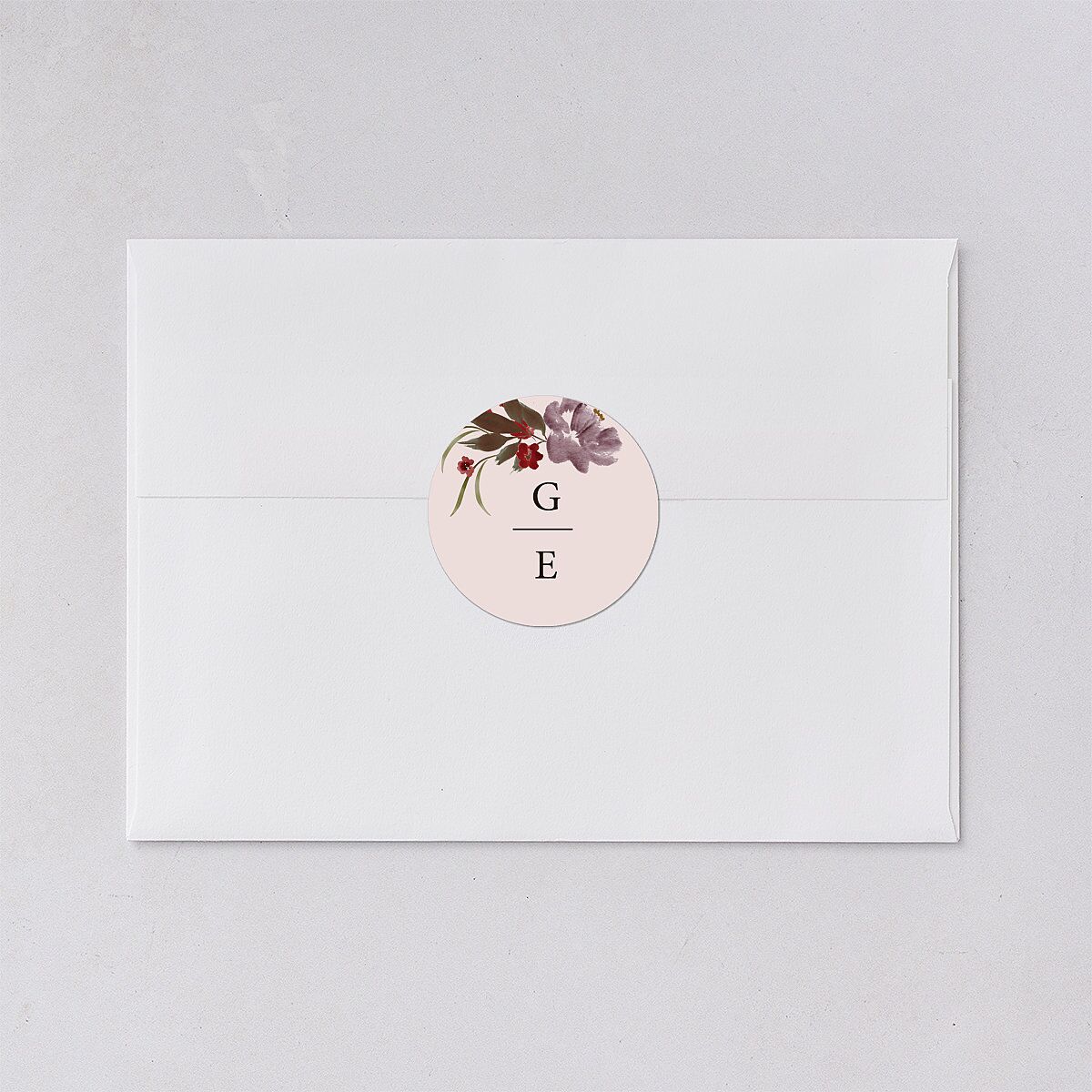 Autumn Romance Wedding Stickers Chocolate Circle