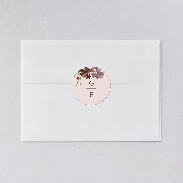 Autumn Romance Wedding Stickers Chocolate Circle