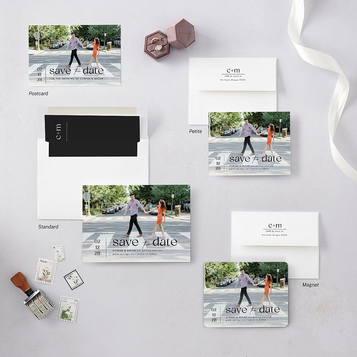 Simply Stated Save The Date Postcards Licorice