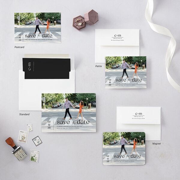 Simply Stated Save The Date Postcards Licorice