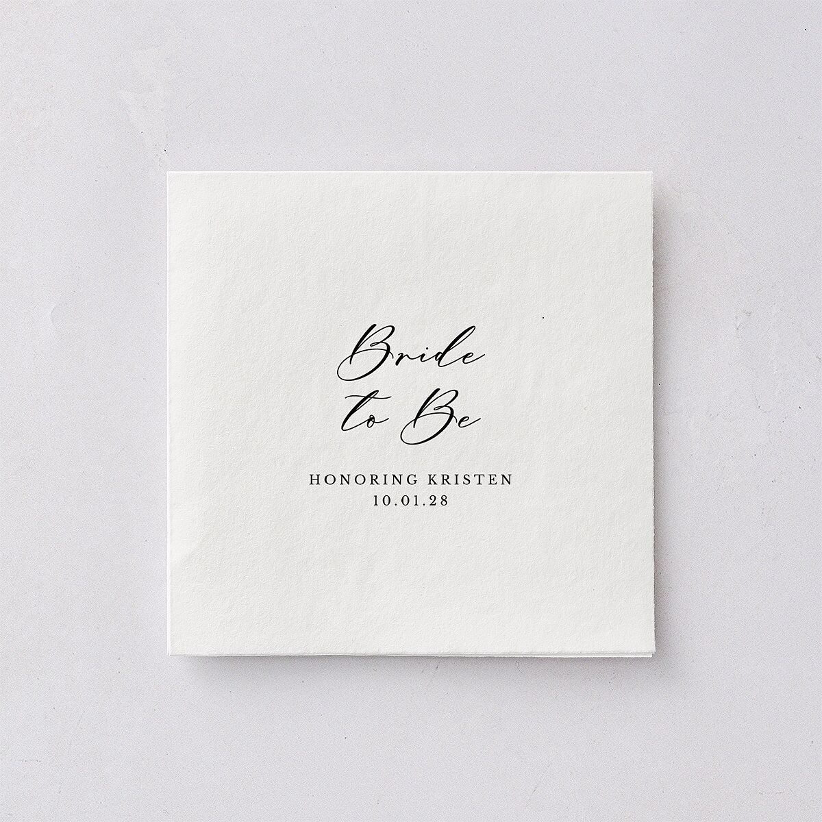 TEST Eucalyptus Frame Bridal Shower Cocktail Napkins Pure White Napkin Uncoined