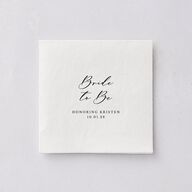 TEST Eucalyptus Frame Bridal Shower Cocktail Napkins Pure White Napkin Uncoined