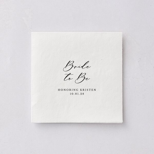 TEST Eucalyptus Frame Bridal Shower Cocktail Napkins Pure White Napkin Uncoined