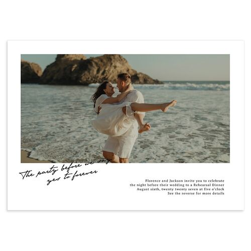 Vintage Film Photo Rehearsal Dinner Invitations Licorice Signature Blank Standard