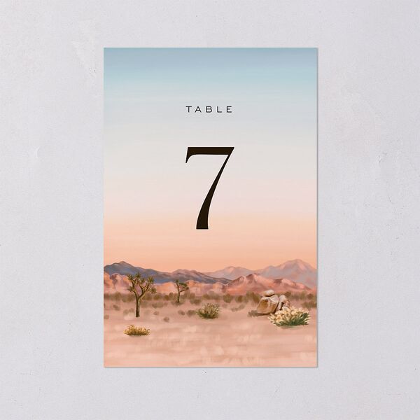 Desert Cactus Table Numbers Peach Fuzz Signature