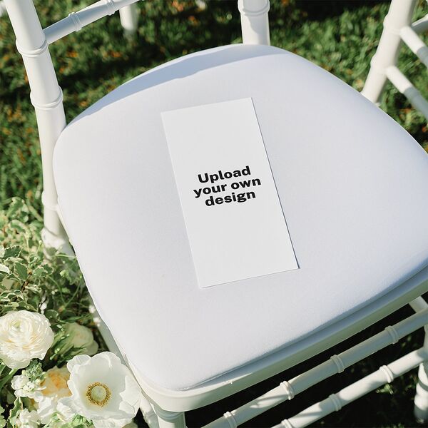 Upload Your Own Design Portrait Photo Wedding Programs Pure White Signature