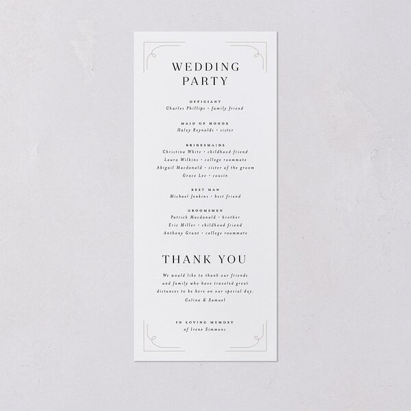 Floral Opulence Foil Wedding Programs Gold Pure White Signature