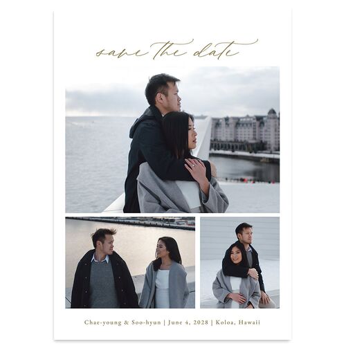 Bom Bloom Save the Date Cards Pure White Signature smooth Blank No Standard