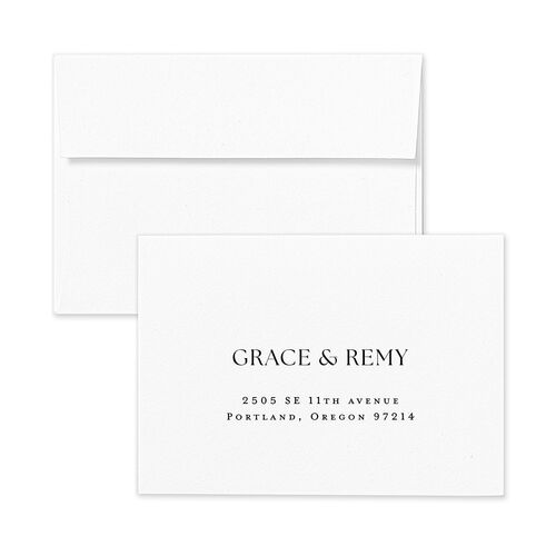 Classic Picture Photo Response Card Envelopes Blue Licorice Return Address Signature Standard