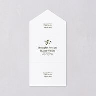Vintage Fantasy Vines All-in-One Wedding Invitations Olive Signature Light Both Recipient and Return Addresses No
