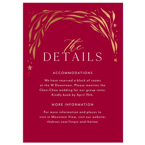 Romantic Phoenix Wedding Enclosure Cards Dijon Signature