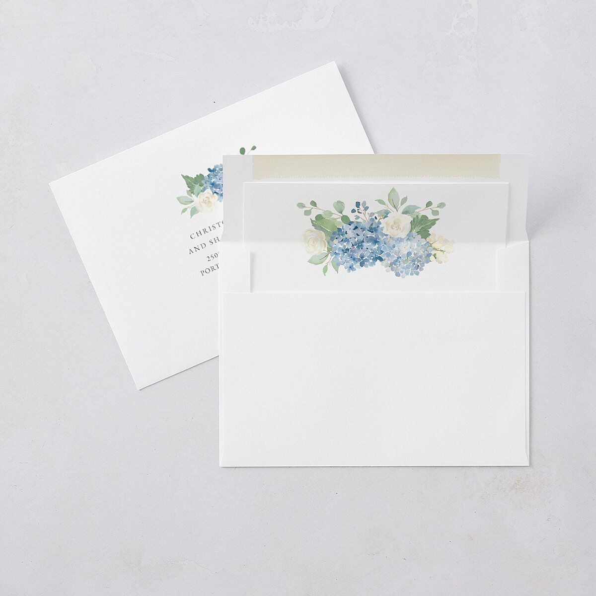 Gilded Hydrangea Save the Date Cards Gold Ocean Signature smooth Blank No