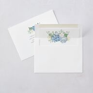 Gilded Hydrangea Save the Date Cards Gold Ocean Signature smooth Blank No