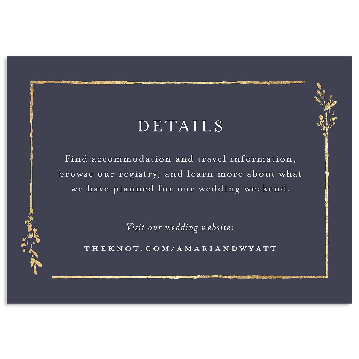 Exquisite Branches Wedding Enclosure Cards