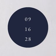 Minimal Rings Wedding Stickers Navy Circle