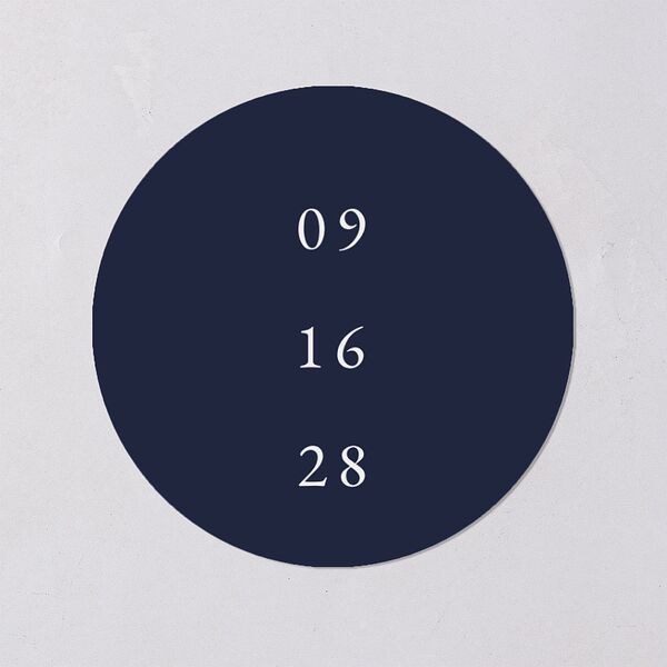 Minimal Rings Wedding Stickers Navy Circle