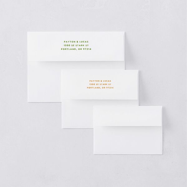 Colorful Retro Stripes Thank You Card Envelopes White Sea Foam Both Recipient and Return Addresses Signature Standard