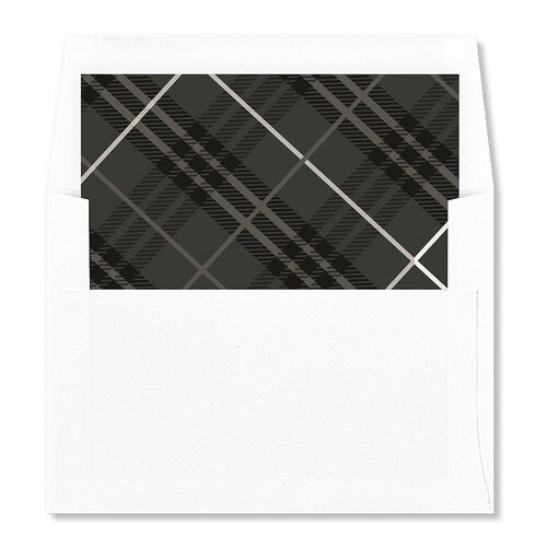 Sweet Holiday Envelope Liners Charcoal Standard