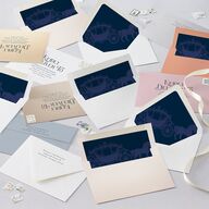 Be Our Guest Wedding Invitations Gold Navy Signature Blank No Standard