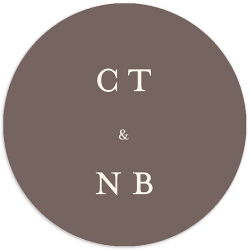 Palm Tree Icon Wedding Stickers Champagne Circle