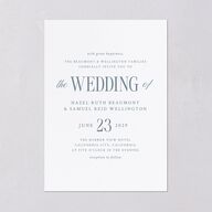 Elegant Wedding Of Wedding Invitations Dusty Blue Signature Blank Standard No